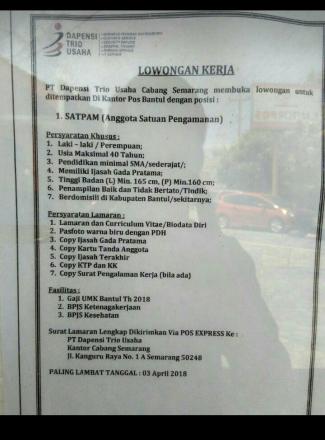 Informasi Lowongan Kerja (SATPAM)